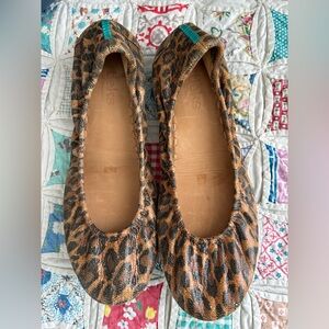 Tieks Leopard print leather ballet flats size 8